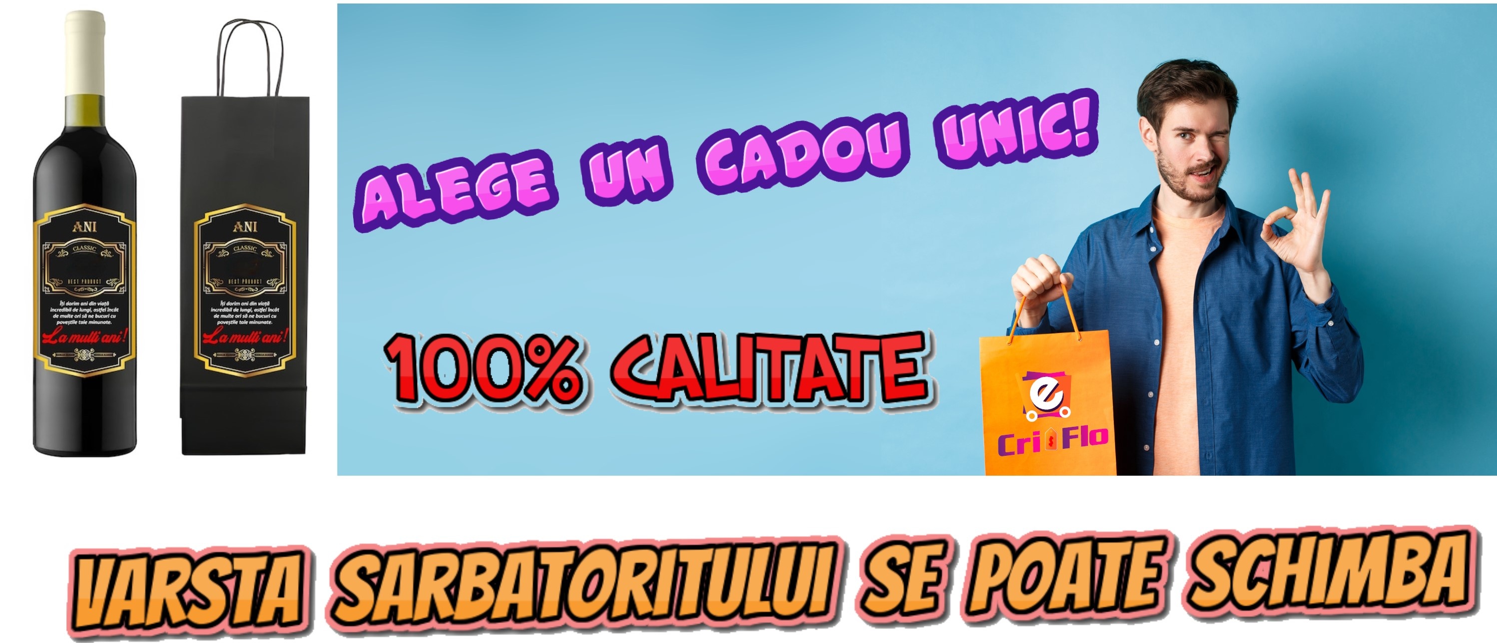 Sticla de vin personalizata cu varsta sarbatoritului, cadoul perfect aniversare